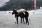 Siegerpferd Meerwind von Maximilian Frick / Sponsoren Andreas und Wolfgang Müller und  (verhindert ) Günther Huber mit Präsident Burger